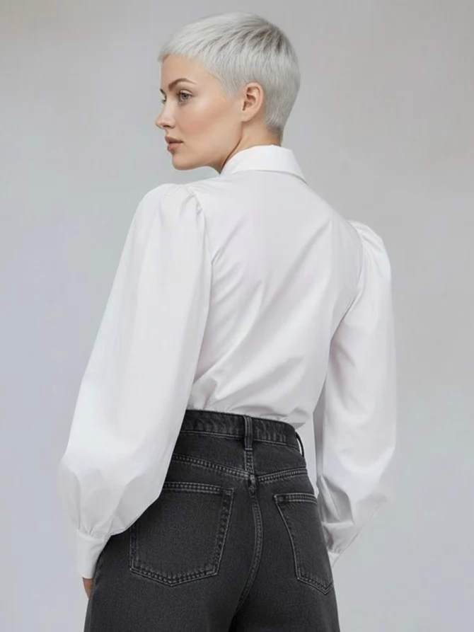 Блузка однотонная