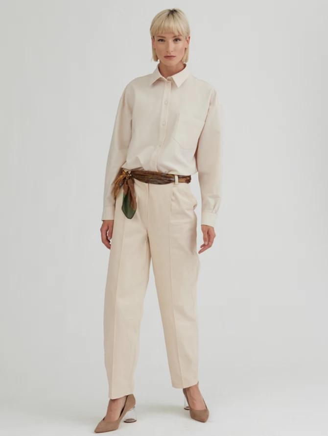 Брюки с простроченной стрелкой