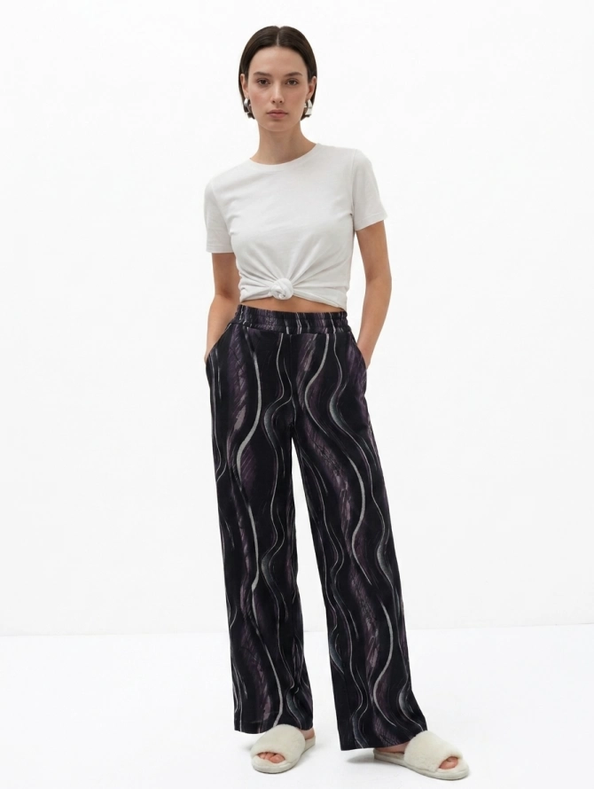 Брюки домашние с принтом