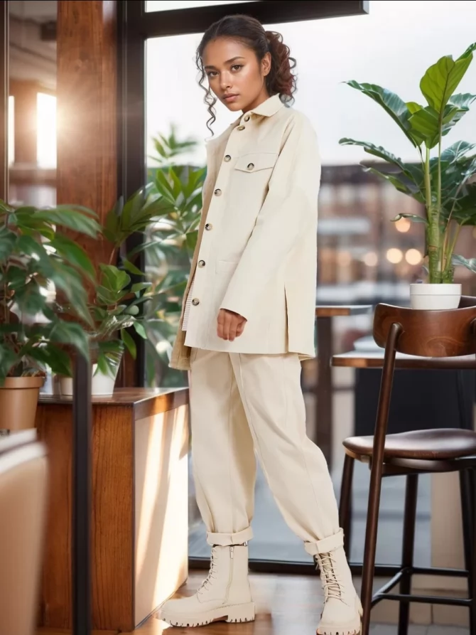 Куртка-рубашка из вельвета