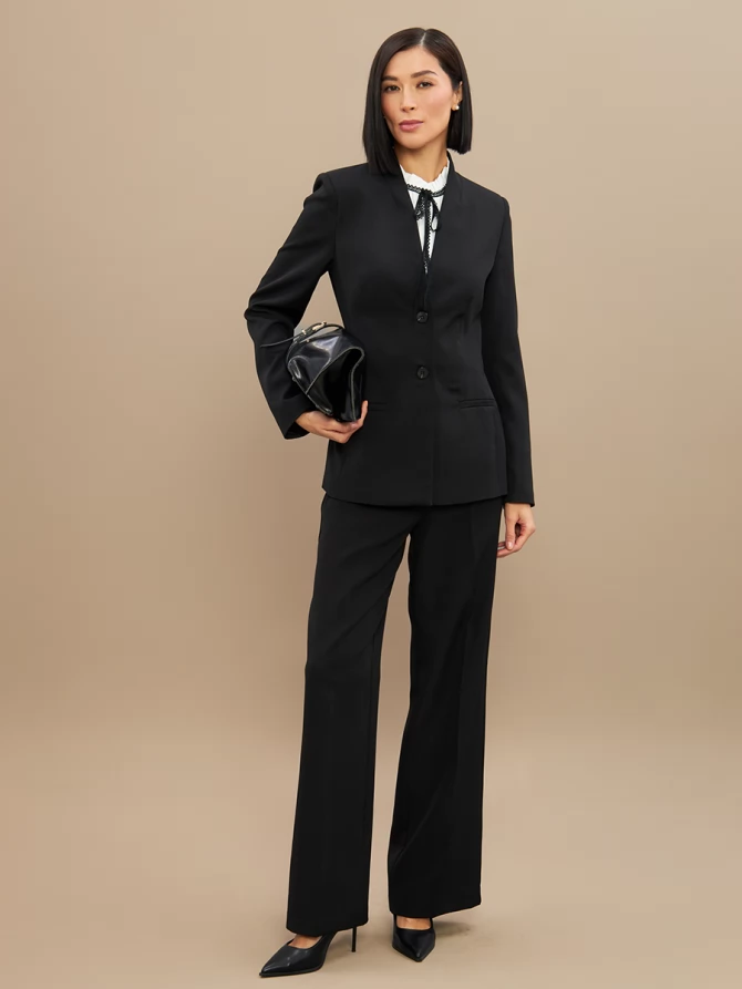 Жакет без воротника OD-876-1 черный