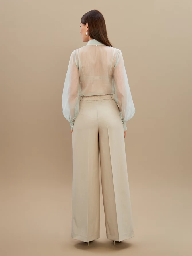 Брюки из костюмной ткани OD-922-3 бежевый