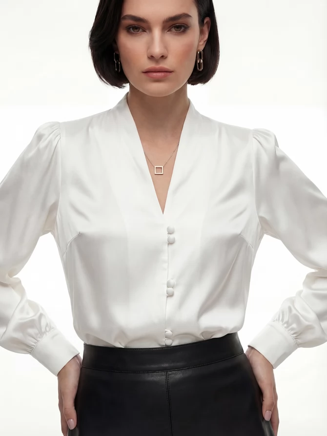 Блуза с вырезом  