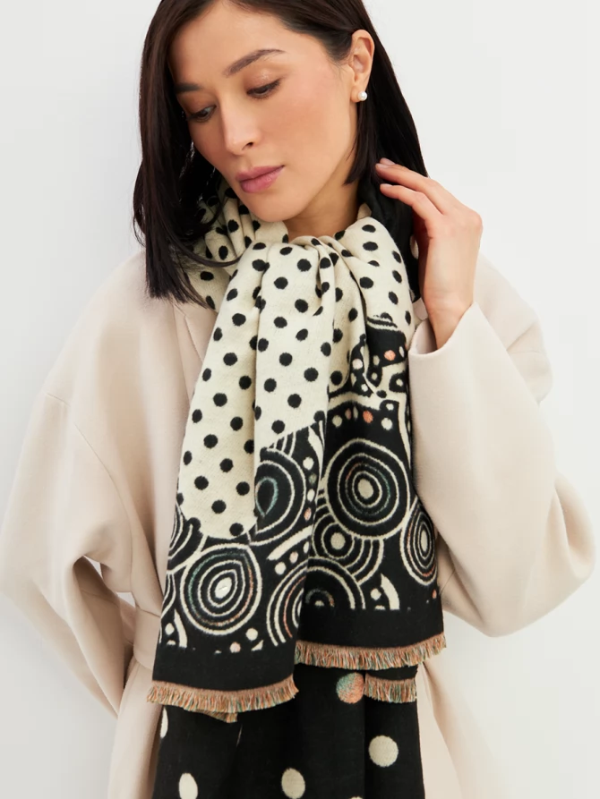 Палантин двусторонний с принтом RH10-1451-3