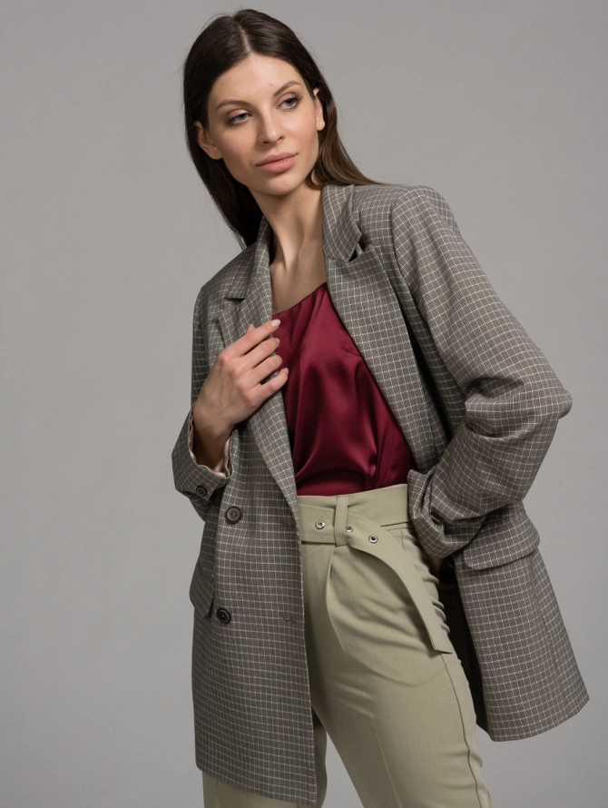 Брюки прямые оливковые OD-470-2