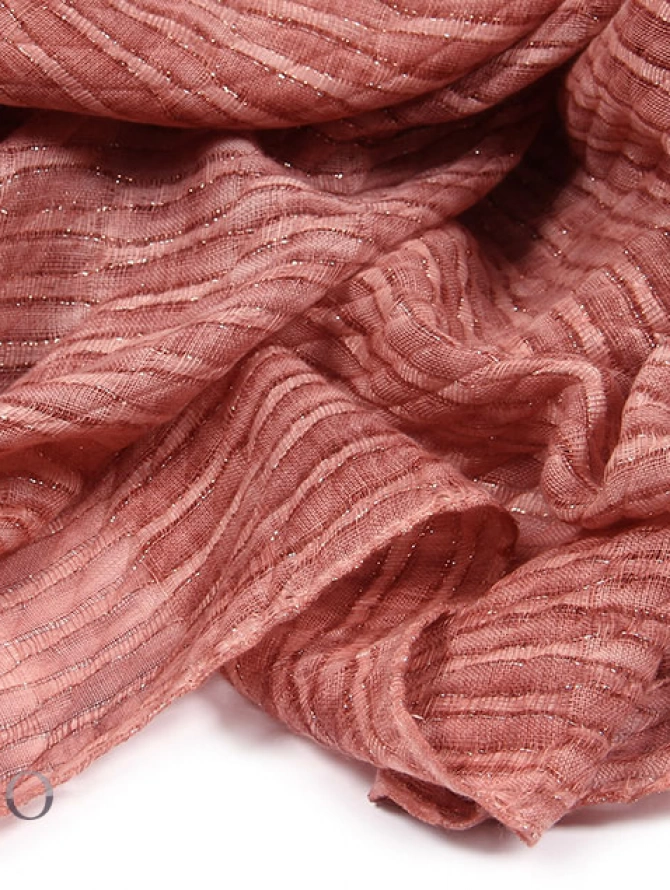 Палантин гофрированный с люрексом