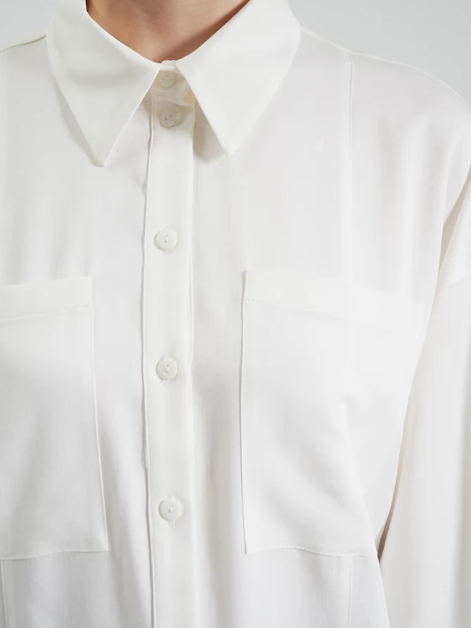 Рубашка с прострочкой спереди
