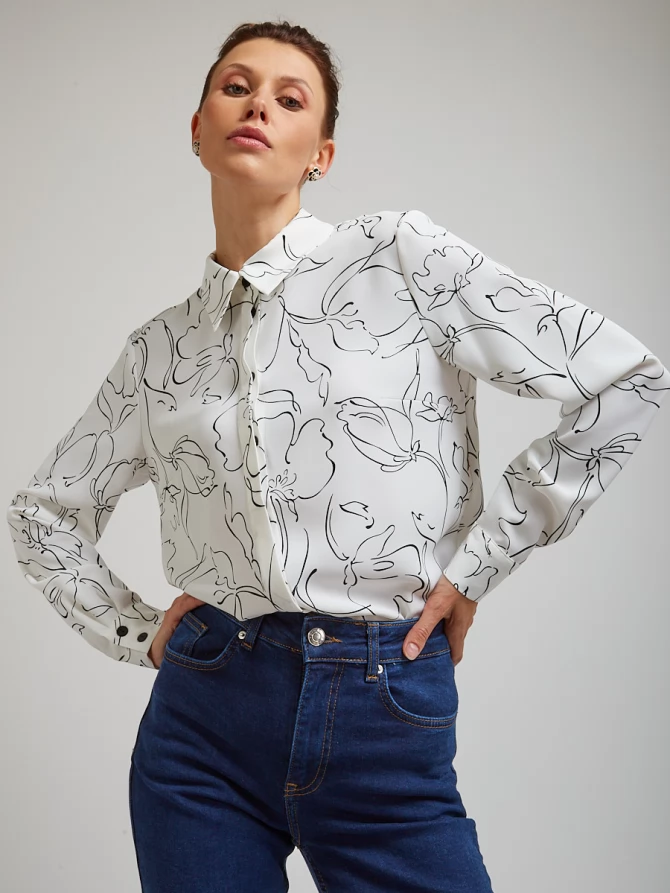 Блузка OD-814-2 белая