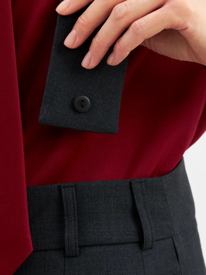 Брюки со съемными бретелями OD-982-1 серый