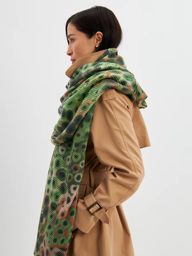 Палантин женский с абстрактным принтом KSH15-167-4