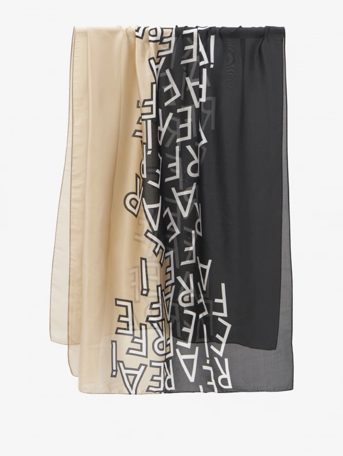 Палантин женский двусторонний с принтом арт-деко