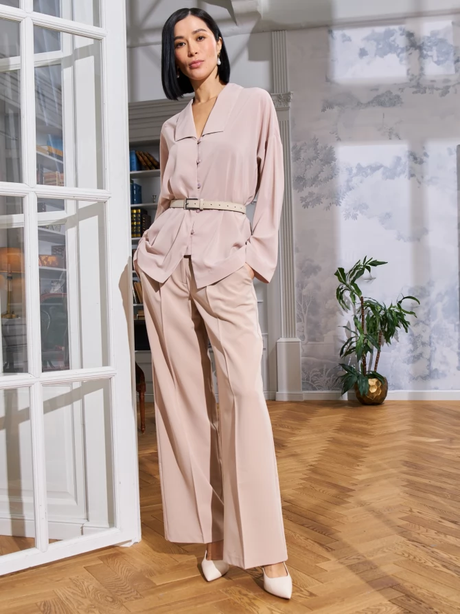 Блузка из шифона OD-809-2 капучино