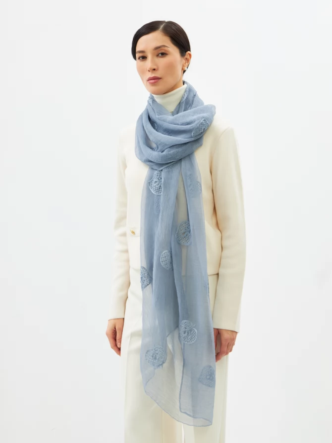 Палантин женский с вышивкой Арт-Деко BB-1351-1