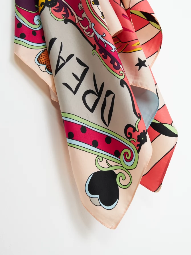 Платок женский двусторонний с принтом Арт-Деко LO-1255-2