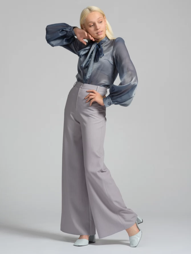 Брюки-клеш OD-552-2 серый