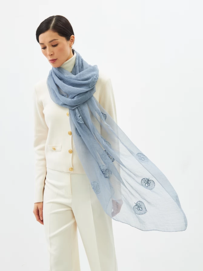 Палантин женский с вышивкой Арт-Деко BB-1351-1