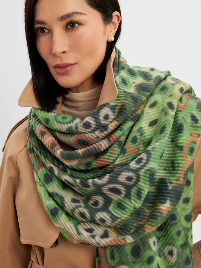 Палантин женский с абстрактным принтом KSH15-167-4