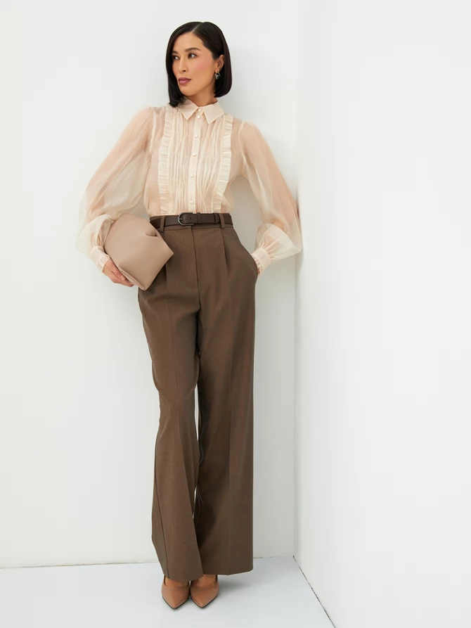 Брюки костюмка OD-825-1 коричневый