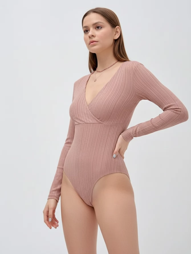 Боди в рубчик