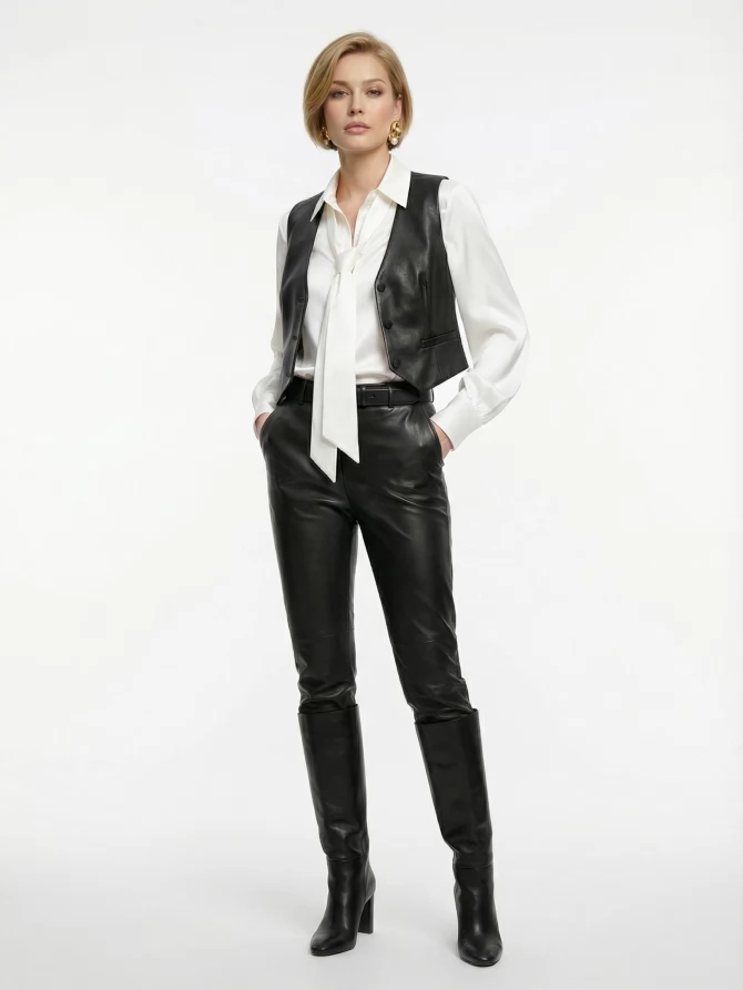 Блузка с галстуком  OD-881-4 белый