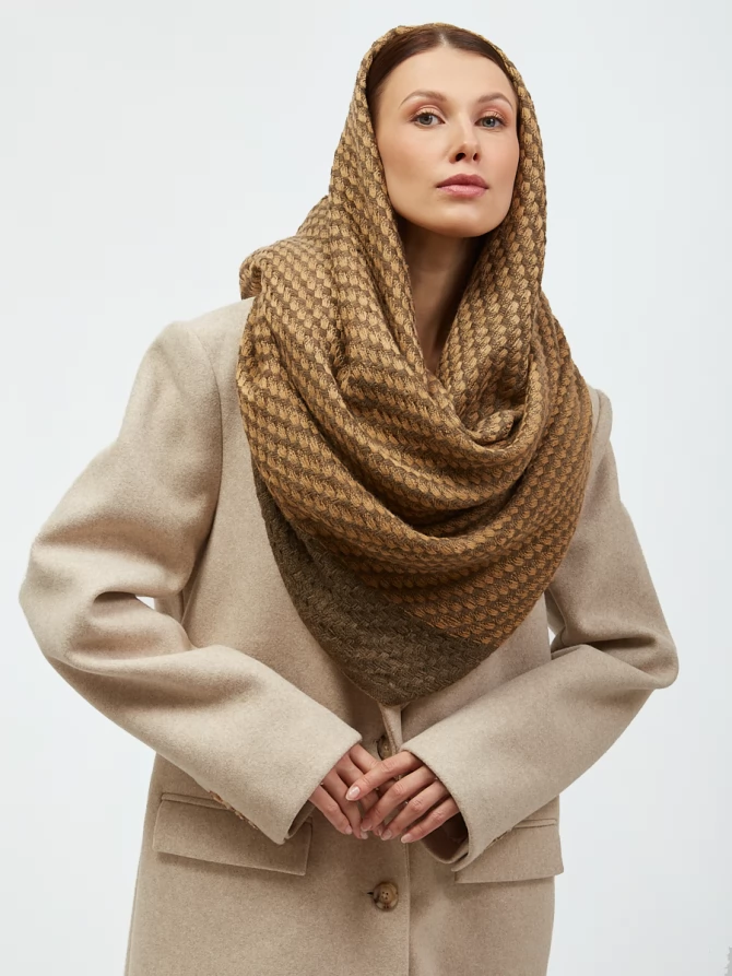 Палантин двусторонний с бахромой RH-135-1