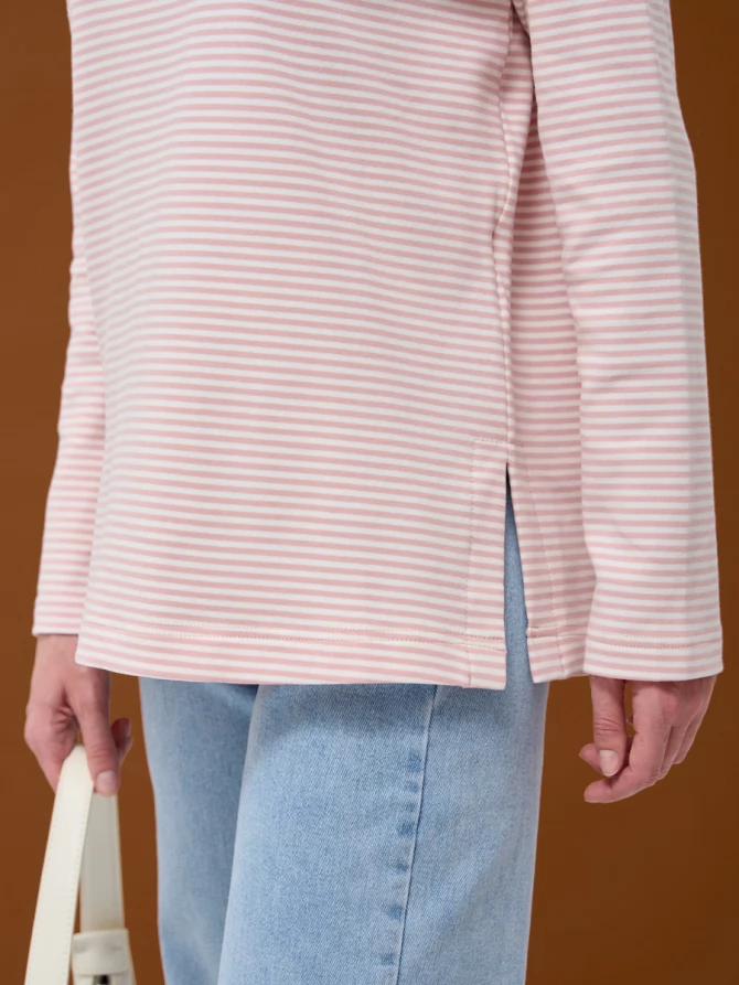 Лонгслив с принтом полоска