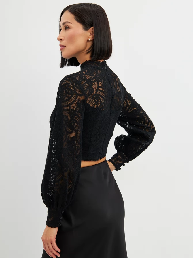 Блузка из кружева OD-969-2 черный