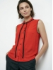 Блузка без рукавов с отделкой из тесьмы OD-973-3 красный