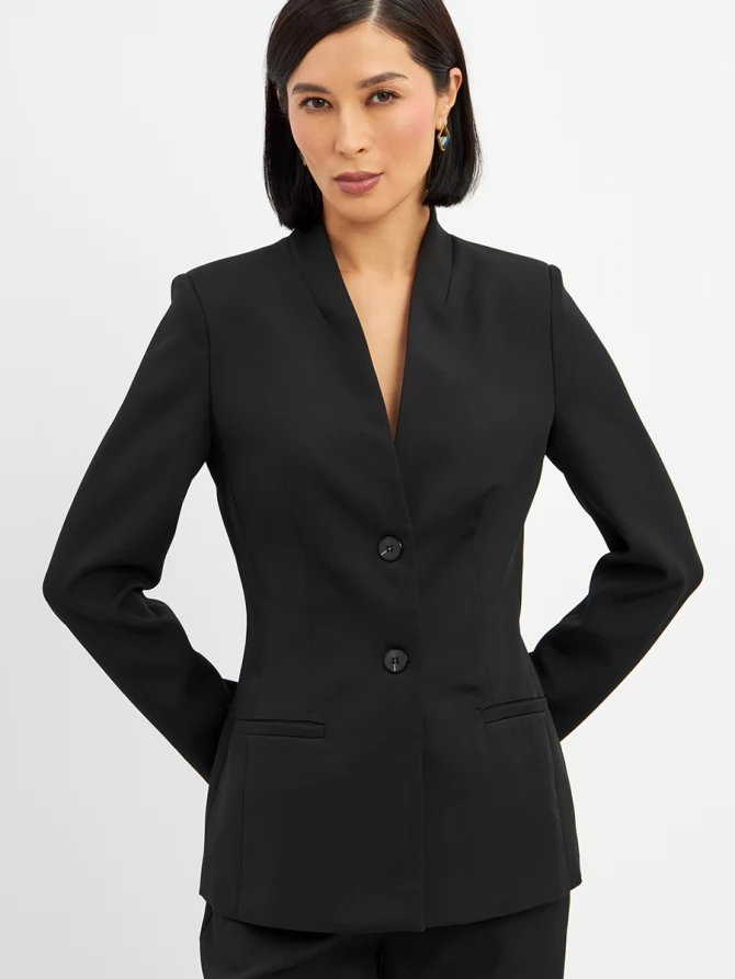 Жакет без воротника OD-876-1 черный