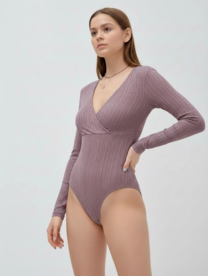 Боди в рубчик