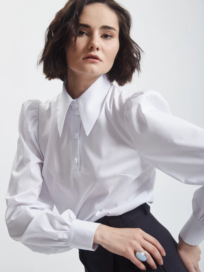 Блузка однотонная