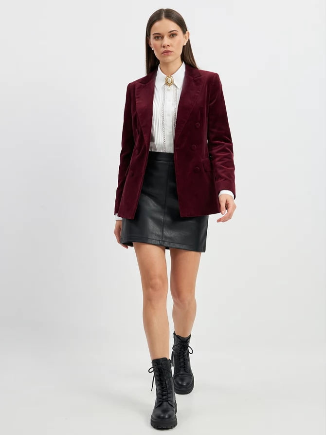 Блузка из хлопка со складками и кружевом OD-972-1 белый