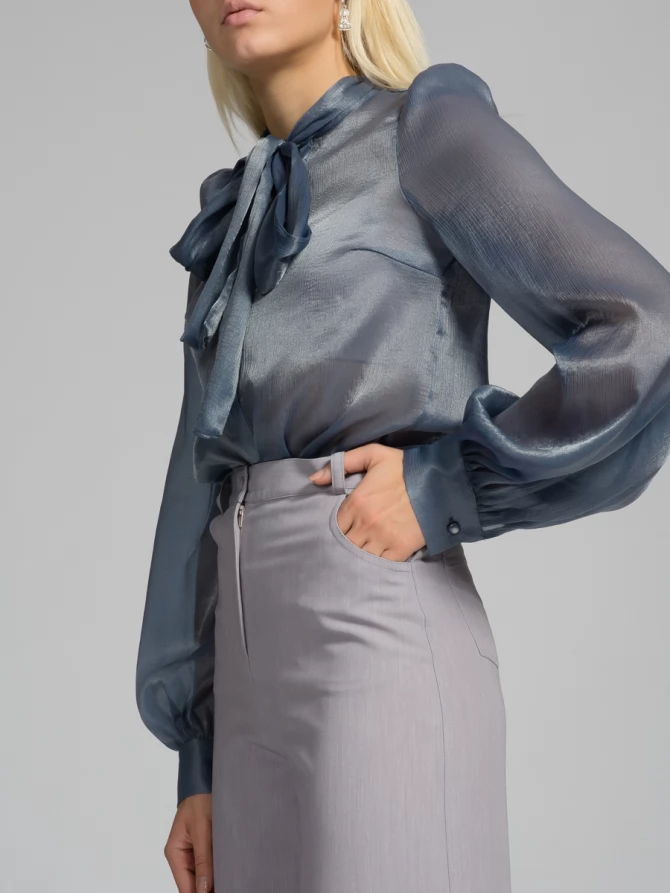 Брюки-клеш OD-552-2 серый