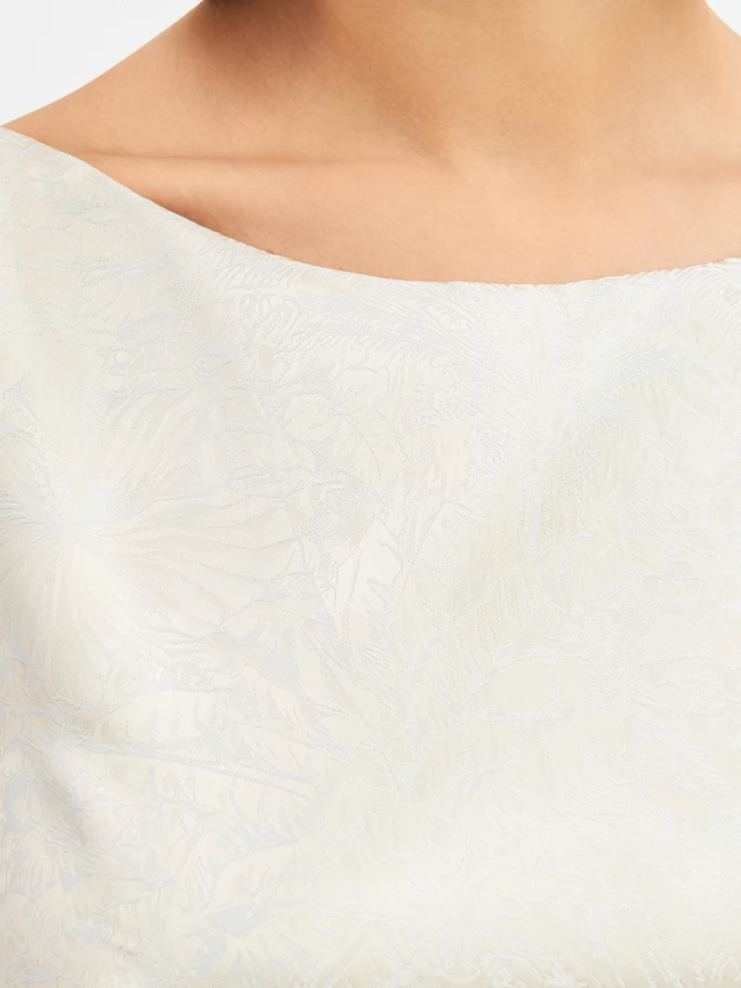 Платье из жаккарда OD-939-3 серо-голубой