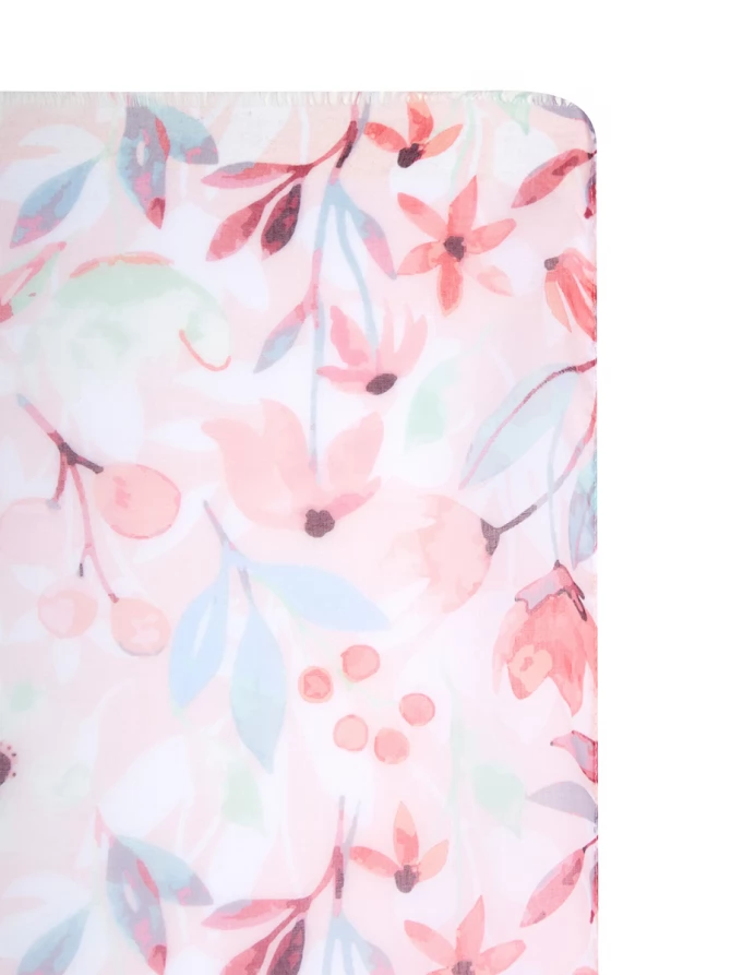 Палантин женский с цветочным принтом KSH16-121-4