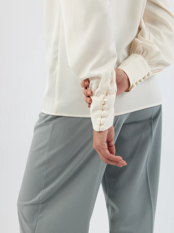 Блуза-косоворотка много пуговиц OD-550-16 сливочный