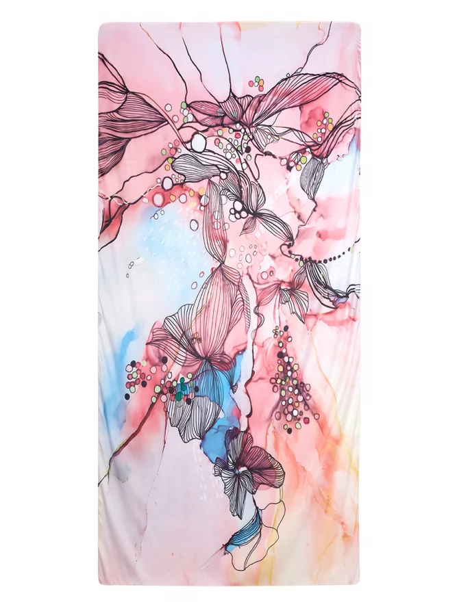 Палантин с абстрактным цветочным принтом