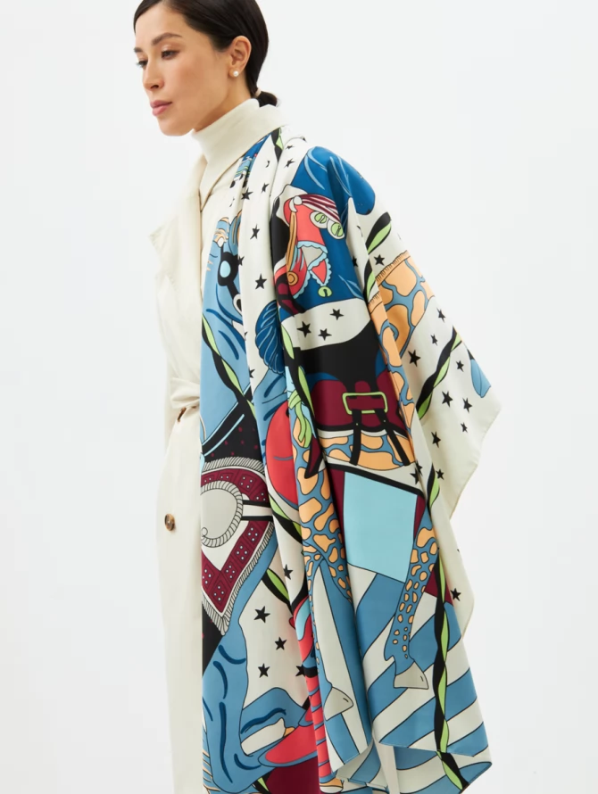 Платок женский двусторонний арт-деко LO-1255-1