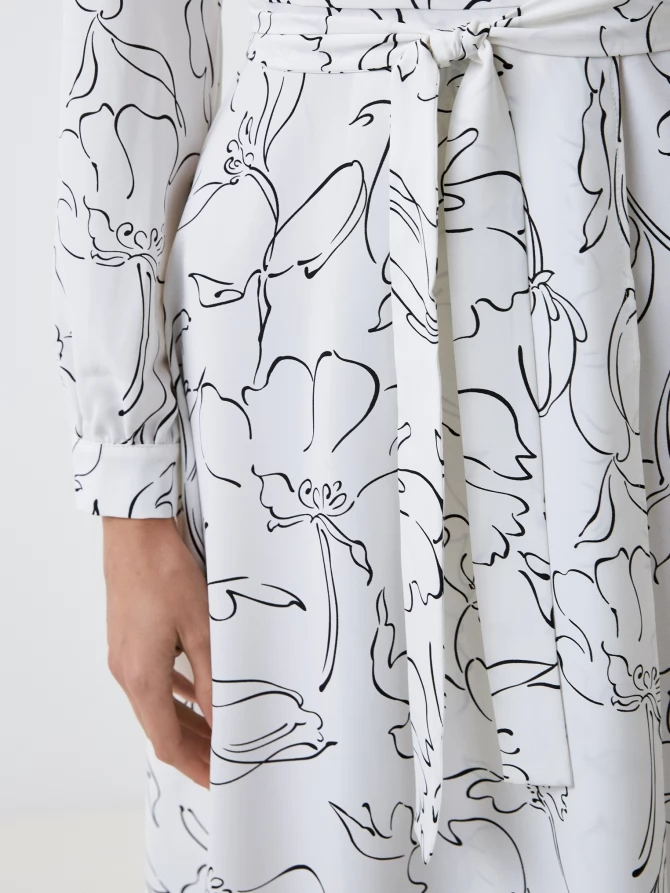 Платье на запах OD-810-1 белый