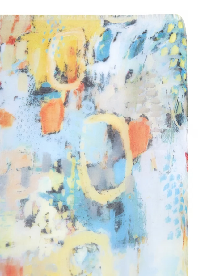 Палантин женский с абстрактным принтом