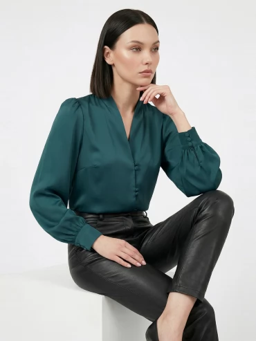 Блузка OD-735-18 бутылочный