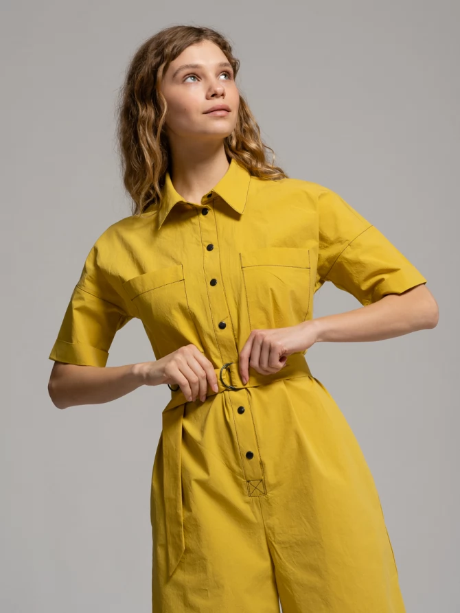 Комбинезон в стиле сафари короткий