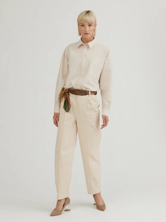 Брюки с простроченной стрелкой