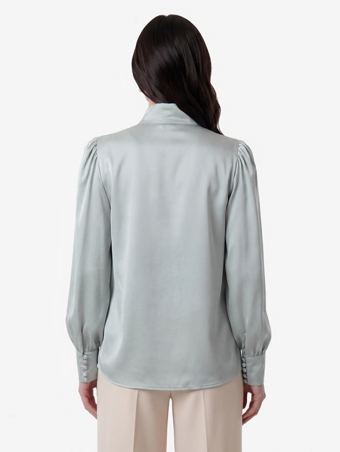 Блуза-косоворотка много пуговиц OD-550-18 полынь