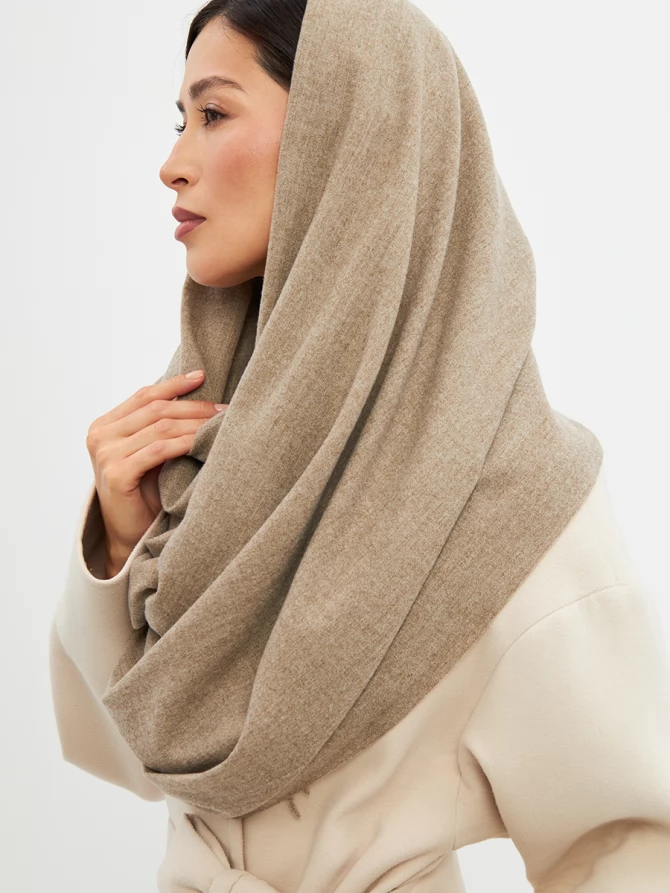 Палантин женский RH25-125-29 бежевый двусторонний