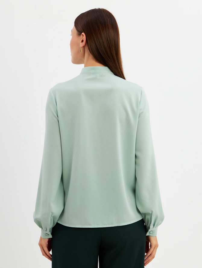 Блузка с рюшами OD-976-3 зеленый