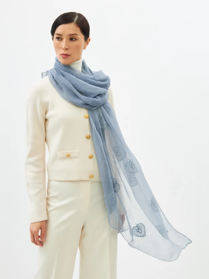 Палантин женский с вышивкой Арт-Деко BB-1351-1