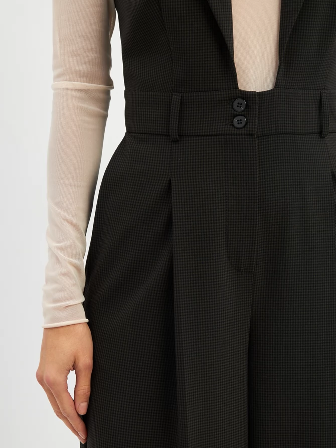 Комбинезон OD-915-1 клетка черно-коричневая