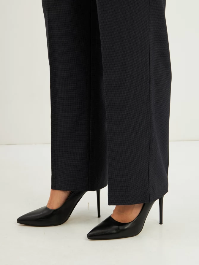 Брюки из костюмной ткани OD-780-1 черно-синий гусиная лапка