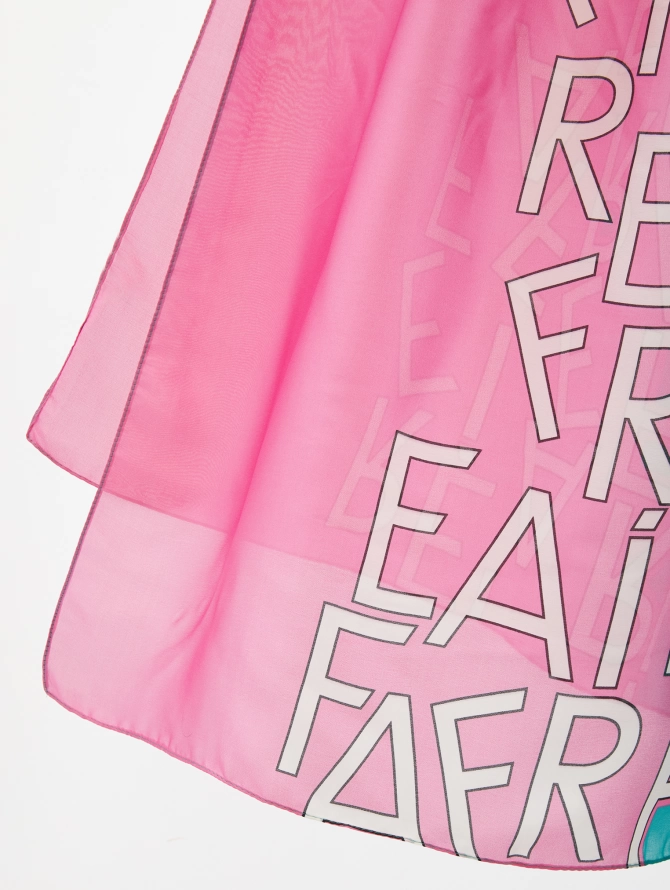 Палантин двусторонний Арт-Деко с графическим узором